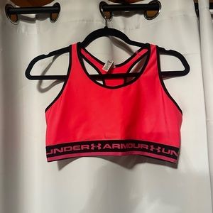 Bright Pink Under Armour Sports Bra